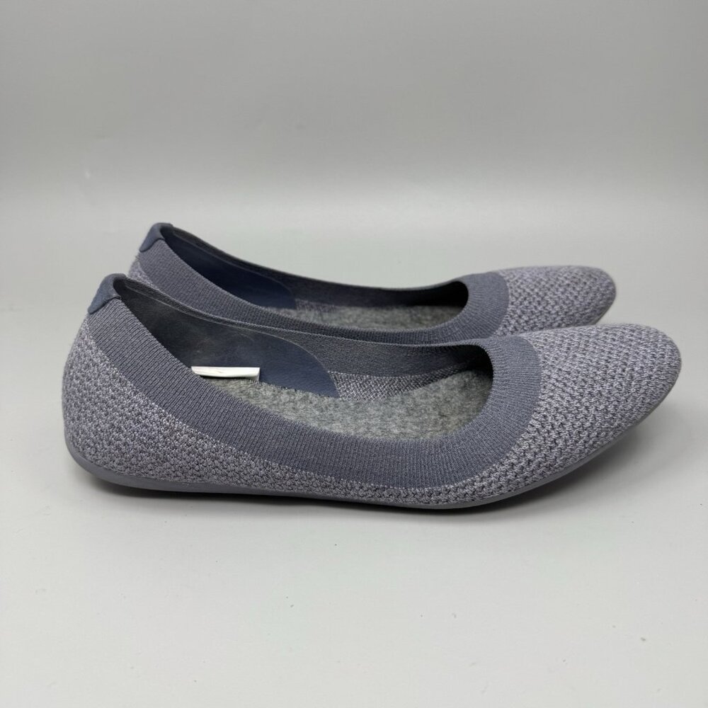 Women's Gray Knit Ballet Flats